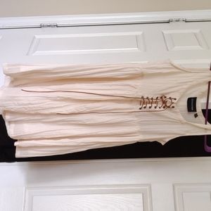 Mink pink ivory babydoll dress. Size medium